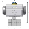 Pneumatically operated ball valve | KP-2906